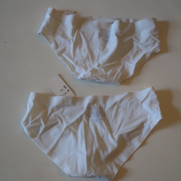 NWT WOMENS 2PC I LOVE YOUR STYLE WHITE BIKINI BRIEF PANTIES SZ S - Picture 4 of 5